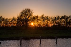 Zonsondergang Friesland