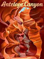 Betoverende Kunstprint van Antelope Canyon