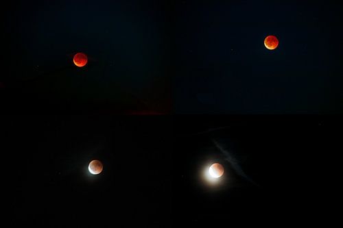 Bloedmaan boven Herzogenaurach - magie aan de nachtelijke hemel