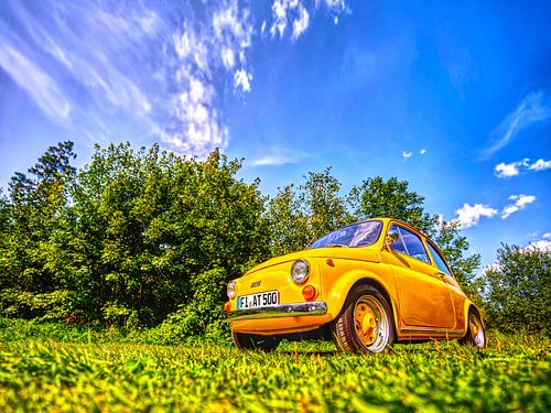 Fiat 500 yellow