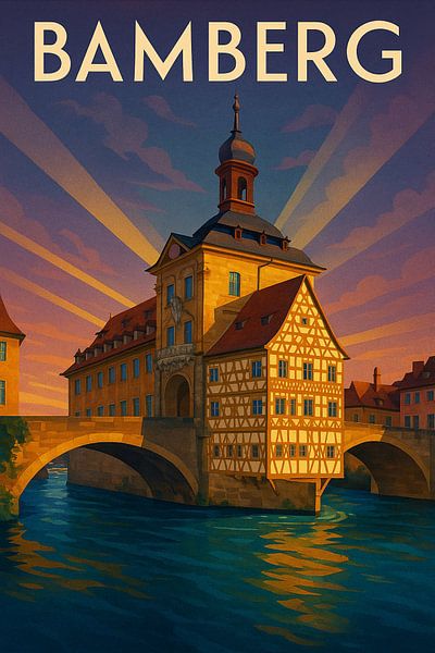 Bamberg Reisposter - Historische oude stad charme van Travel Shop
