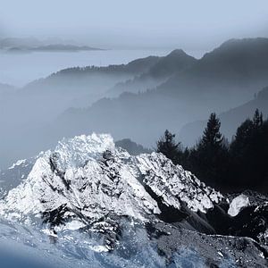 FOGGY BLUE MOUNTAINS  sur Pia Schneider