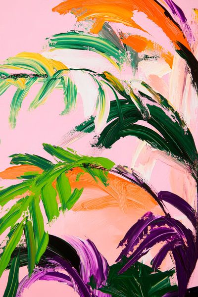 Tropical leaves against a soft background by Poster Art Shop
