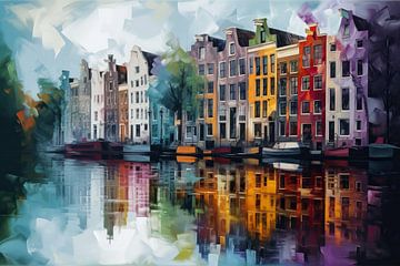 Abstract schilderij Amsterdam by ARTEO Paintings