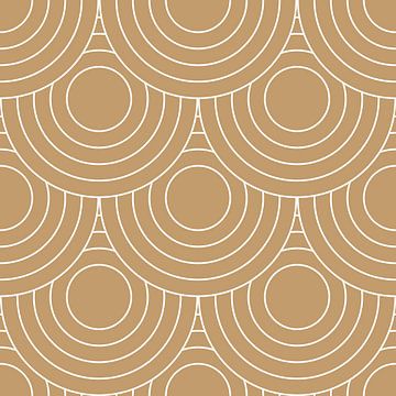 Retro Japans patroon. Abstracte geometrische illustratie in goud 5 van Dina Dankers