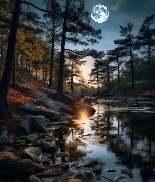 Romantische Winterlandschaft von fernlichtsicht