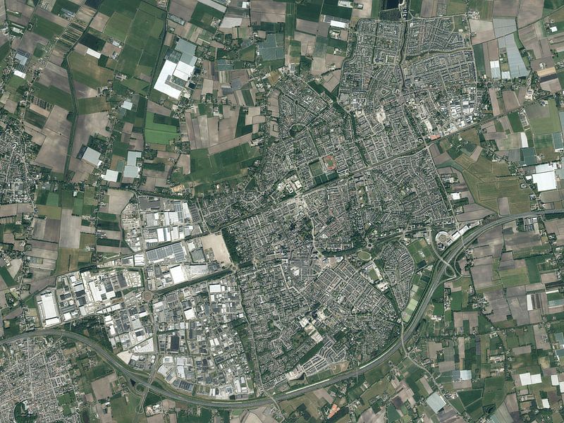 Aerial photo of Etten-Leur by Maps Are Art