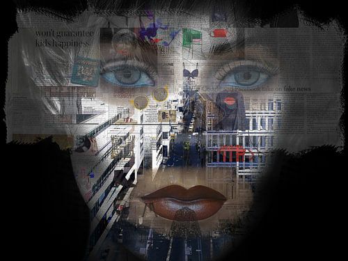 Een kijkje in de nieuwe stad Hamburg van Gabi Hampe