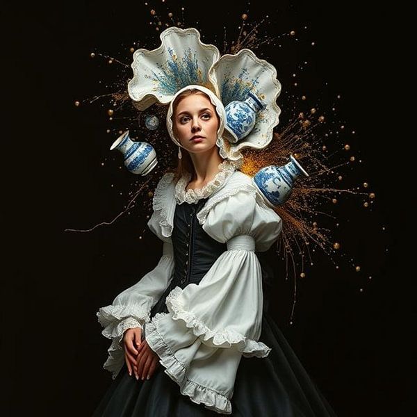 the milkmaid i don,t care art modern classical. by J.a Dijkstra