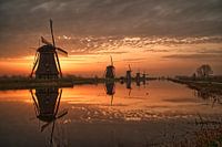 Windmühlen in Morgenröte
