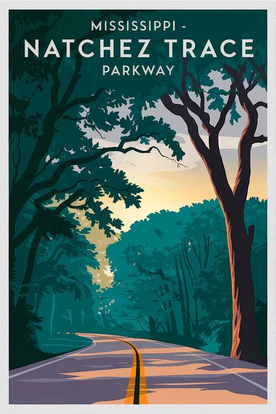 Natchez Trace Parkway, Mississippi van Poster Art Shop