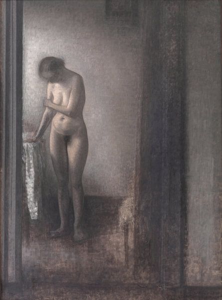 Stehender weiblicher Akt, Vilhelm Hammershøi von Meisterhafte Meister
