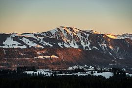 Sunset over the Grünten by Leo Schindzielorz