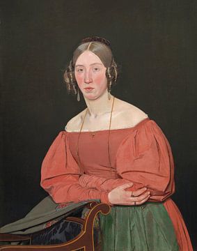Portret van de zus van de kunstenaar, Cecilie Margrethe Petersen, née Købke, Christen Købke