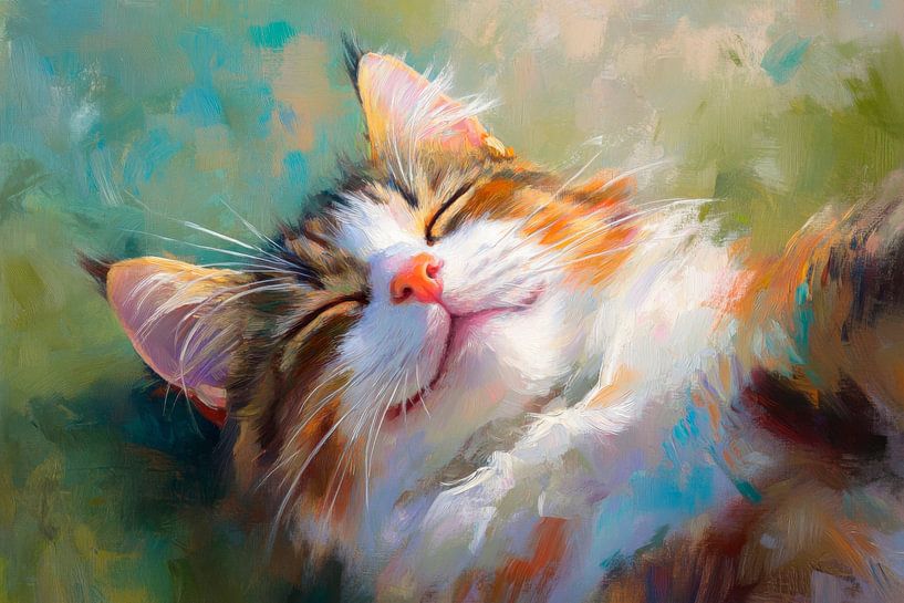 Sleeping cat by Poster Art Shop