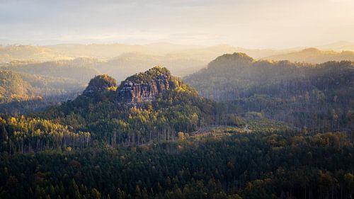Zonsopgang in Saksisch Zwitserland