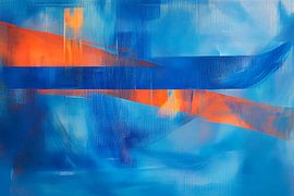 Colour play of thoughts - blue-orange by Poster Art Shop