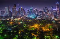 Parc Lumpini à Bangkok de nuit par Jelle Dobma Aperçu