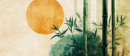 Bamboo Dreams - Zen in colour Delicate stillness - Bamboo in light by Poster Art Shop