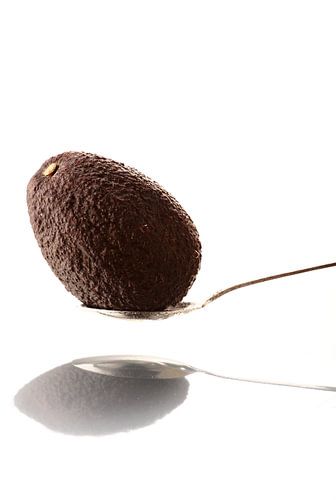Avocado op een lepel