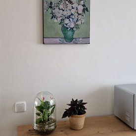 Klantfoto: Stilleven met rozen in vaas, Vincent van Gogh, als art frame