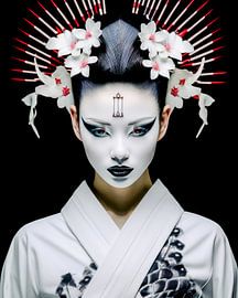 Queen of flowers in the shade by Klaus Tesching - Art-AI