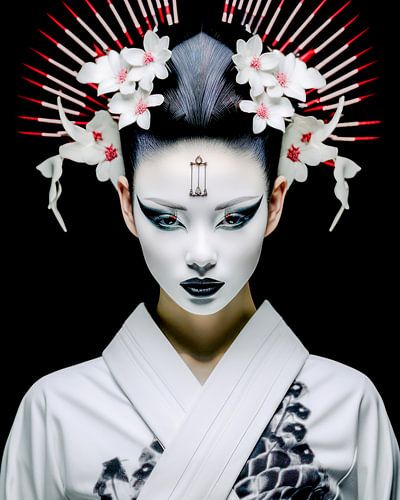 Koningin van de bloemen in de schaduw