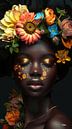 african woman with flowers by Gelissen Artworks thumbnail