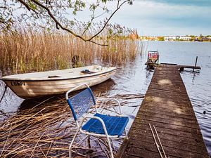 steiger met boot in het Mecklenburgse merengebied van Animaflora PicsStock