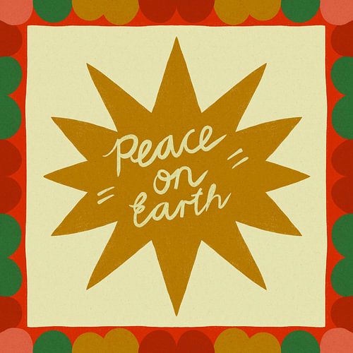 Kerstmis Vrede Op Aarde Feestelijke Illustratie