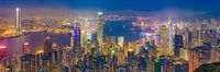 Hong Kong by Night - Victoria Peak - 4 van Tux Photography thumbnail