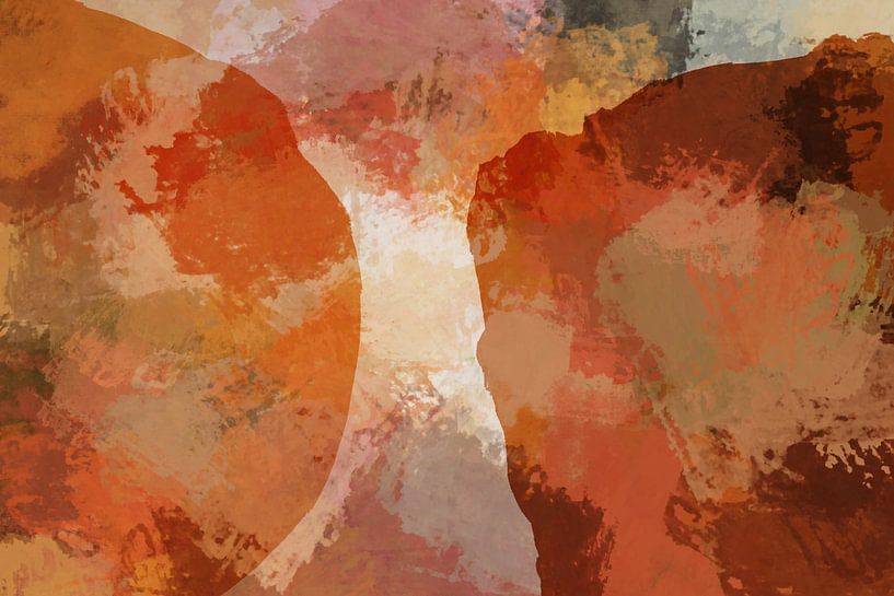 Earthy Modernity in Warm Hues. Modern abstract art no. 4 by Dina Dankers