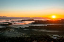 Sunrise over Corfu from the Emperor William II Observatory by Leo Schindzielorz