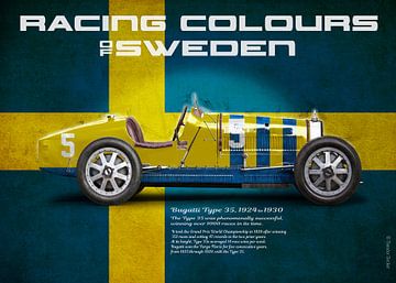 Racekleuren Zweden van Theodor Decker