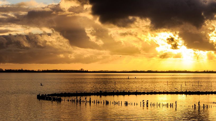 Zonsondergang Lauwersoog von Jaap Terpstra