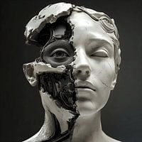 Classic bust mixed with high-tech