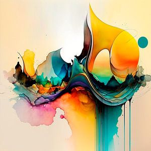 Abstract werk kleurrijk