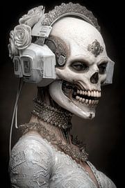 Cyberpunk Skull Bride Portrait sur Matthias Hauser
