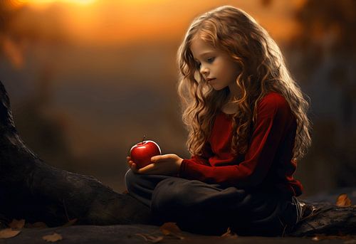 Autumn magic: An Enchanted Moment under the Apple Tree