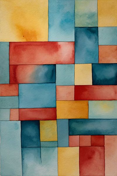 Waterverf abstractie van Art & Soul Creations