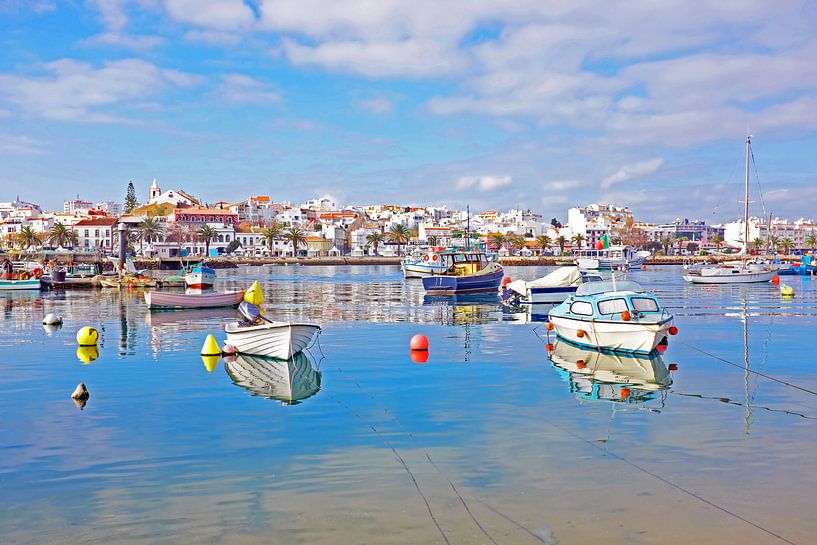 The port and town of Lagos in the Algarve of Portugal by Eye on You
