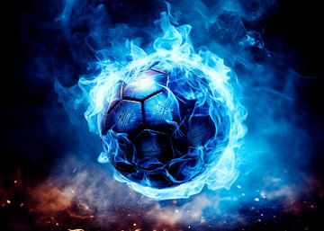 brennender Fußball von Artify