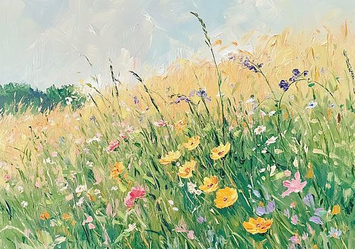 Impressionism Meadow Nature I
