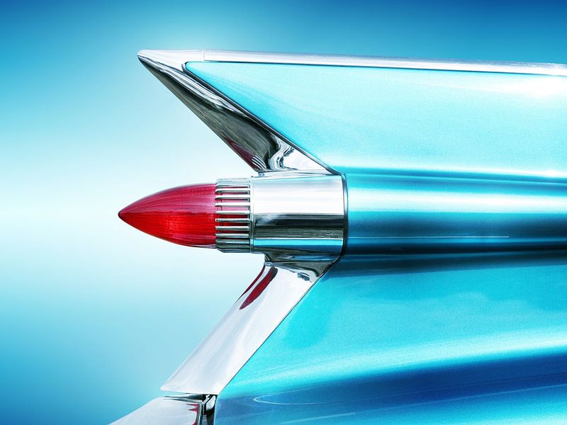 US American classic car 1959 Sedan Deville tail fin  abstract by Beate Gube