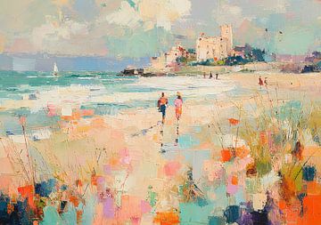 Walk on the beach at sunset