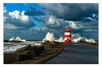 Storm aan zee.