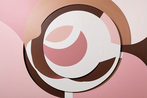 Geometrisch minimalistisch ontwerp roze tinten