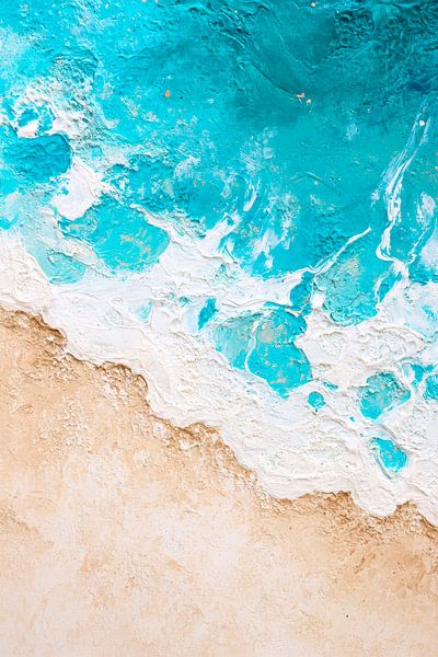 The sound of the sea in turquoise and sand by Poster Art Shop