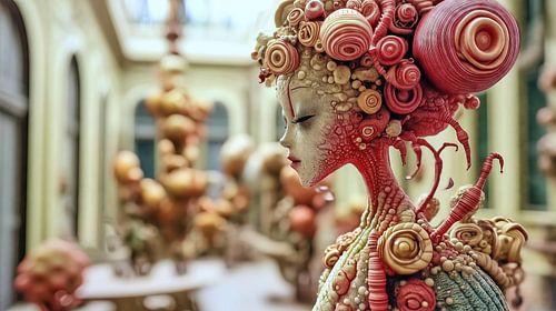 Surrealistisch beeld van een vrouw