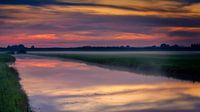 Polder zonsondergang